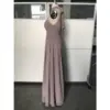 Leona Lavender Chiffon Halter Gown - Detail View 2