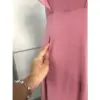 Madeleine Dusky Rose Chiffon A-Line Dress - Detail View 4