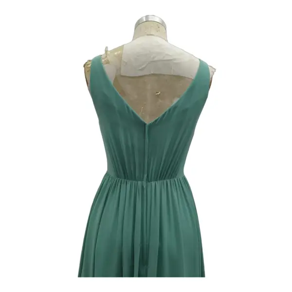 Fleur Pine Chiffon A-Line Dress - Detail View 4