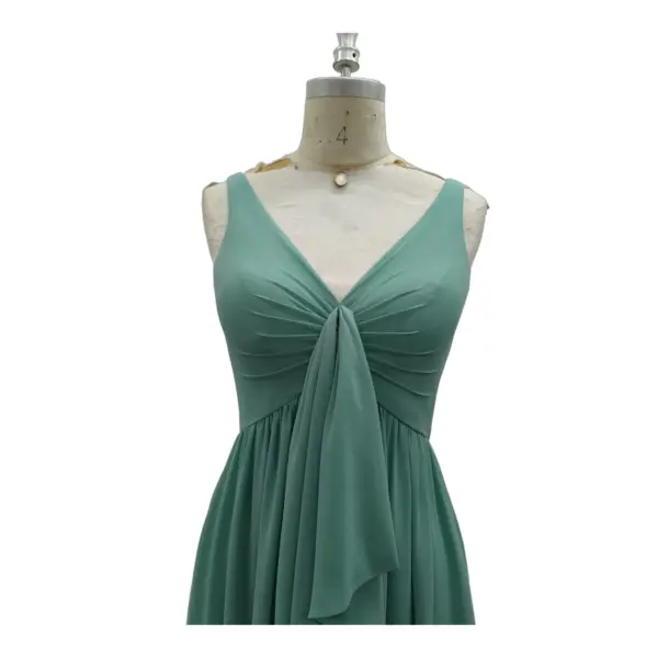 Fleur Pine Chiffon A-Line Dress - Detail View 3