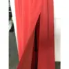 Isolde Burnt Orange Chiffon Slit Maxi Dress - Detail 1
