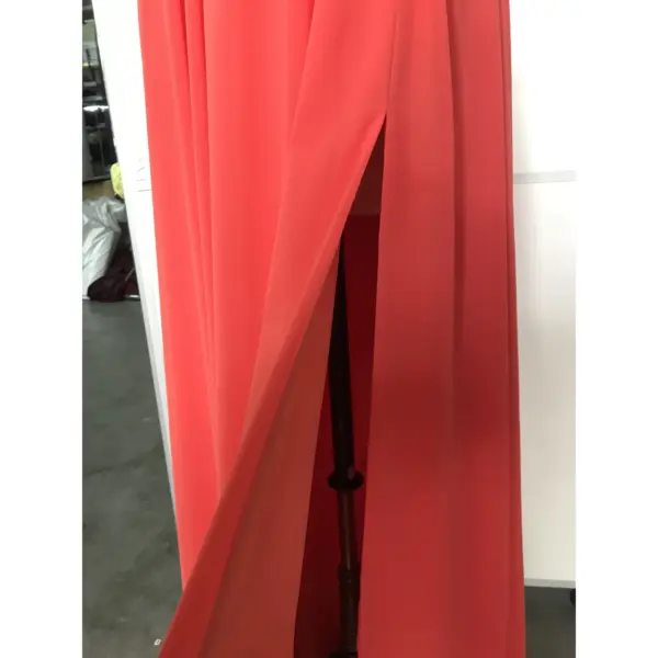 Isolde Burnt Orange Chiffon Slit Maxi Dress - Detail 1