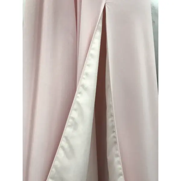 Evelyn Pale Pink Chiffon Slit Dress - Craftsmanship Detail 1