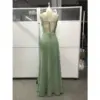 Elowen Fern Chiffon Lace Applique A-Line Gown - Craftsmanship Detail 3