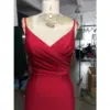 Helena Burgundy Jersey Sheath Dress - Detail View 2