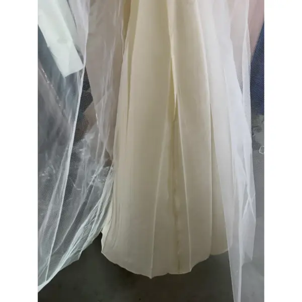 Cécile Champagne Polyester Satin Ball Gown with Pockets - Craftsmanship Detail 2