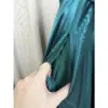 Clelia Forest Polyester Satin Ball Gown with Pockets - Craftsmanship Detail 2