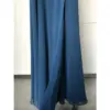 Clémence Dark Navy Chiffon Slit Dress with Pockets - Craftsmanship Detail 1