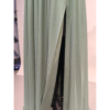 Angela Eucalyptus Chiffon Off-the-Shoulder Ruched Slit Gown - Craftsmanship Detail 1